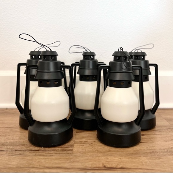 2pk IKEA Vinterfest LED Black White Battery Lanterns Indoor Outdoor Lights - Picture 4 of 7